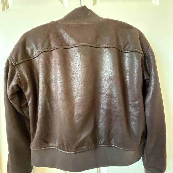 Evereve Chocolate Brown Bomber Jacket size XS - Picture 6 of 6